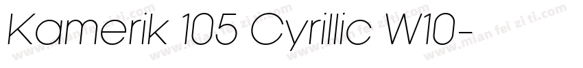 Kamerik 105 Cyrillic W10字体转换